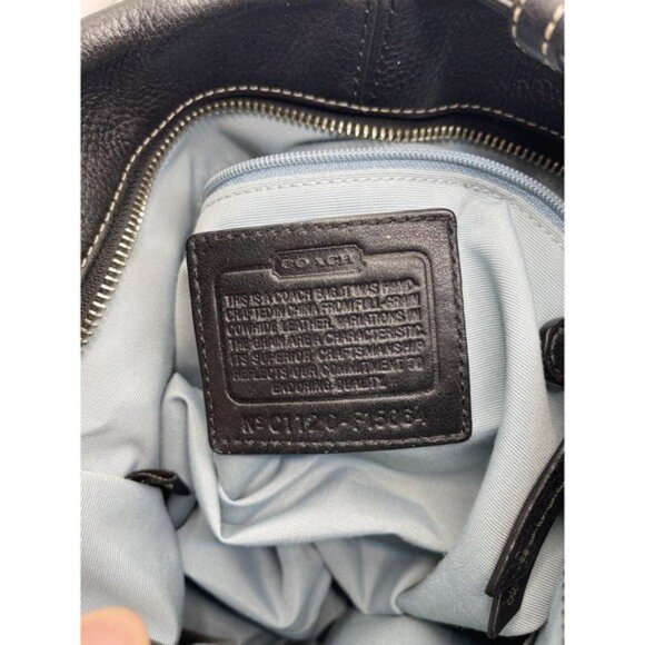 Coach 15064 Soho Black Pebbled Leather Convertible Crossbody Bag (Silver Buckle) - Picture 10 of 11